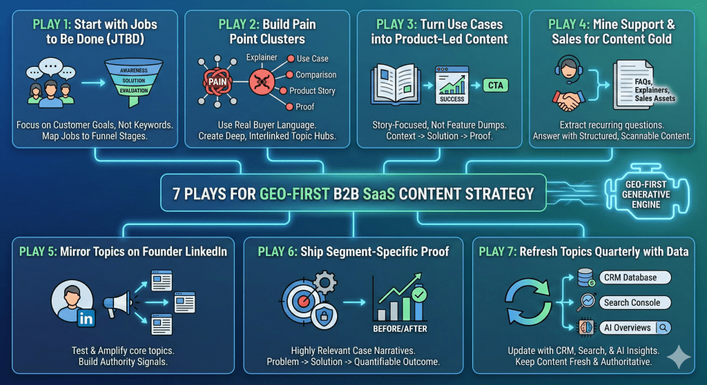 B2B SaaS Content Strategy: 7 GEO-First Plays to Steal from Top&nbsp;Brands