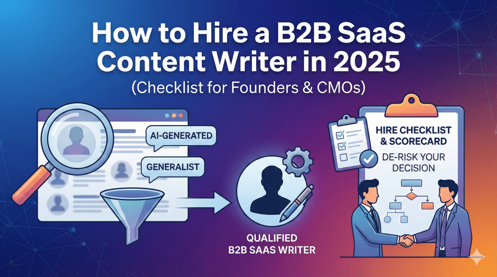 How to Hire a B2B SaaS Content Writer in 2025 (Checklist for Founders &&nbsp;CMOs)